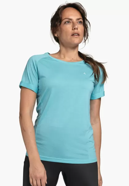 Sportief Shirt Gemaakt Van Gerecycled Materiaal Dames Shirts/Polos Schöffel Populariteit Blauw