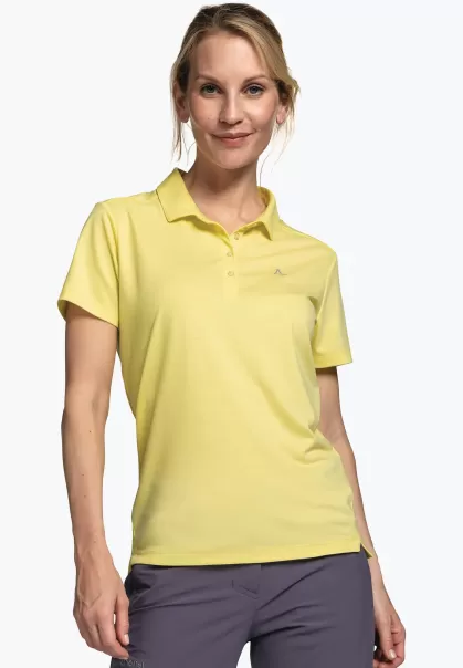 Shirts/Polos Gerecycled Poloshirt Voor Wandeltochten Comfortabel Schöffel Dames Geel