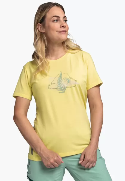 Schöffel Dames Shirts/Polos Geel Licht, Sneldrogend T-Shirt Avant-Garde