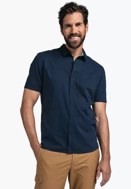 Duurzaam, Koelend T-Shirt Heren Blauw Schöffel Hemden Sale