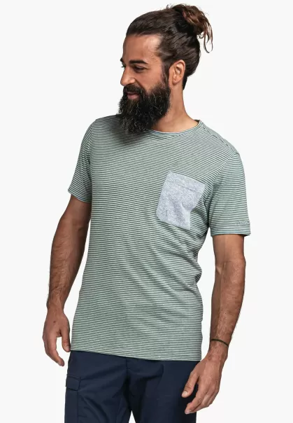 Groen Uitgaven Koelend Shirt Gemaakt Van Hennep-Materiaalmix Shirts/Polos Schöffel Heren