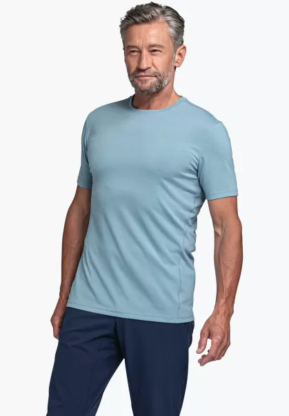 Schöffel Koelend Shirt Gemaakt Van Gerecycled Materiaal Blauw Shirts/Polos Heren Locatie
