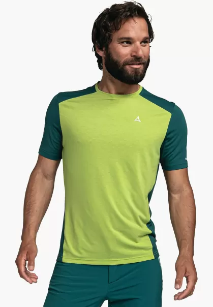 Schöffel Winkel Groen Hybride T-Shirt Met Ademende Rug Shirts/Polos Heren