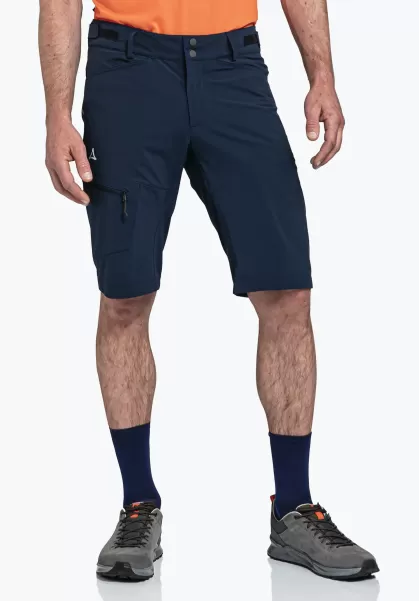 Schöffel Broeken Short Blauw Duurzaam Heren Comfortabele Fietsshorts Met Slimme Details