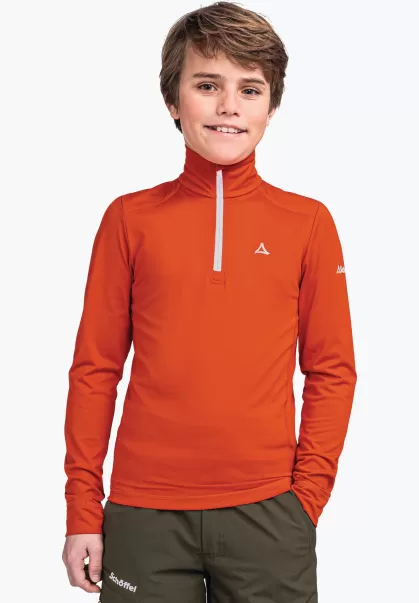 Schöffel Kinderen Oranje Kwaliteit Shirts Vochtregulerende Longsleeve