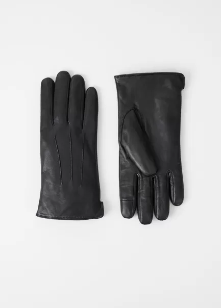 Zwart Leer Vagabond Classic Glove M Handschoenen Heren
